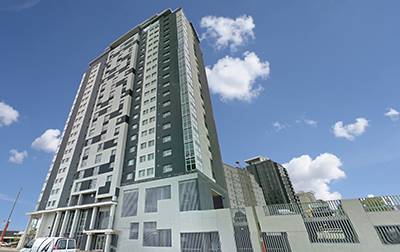 A render of an exterior view of the student housing property in Waterloo, Ontario.